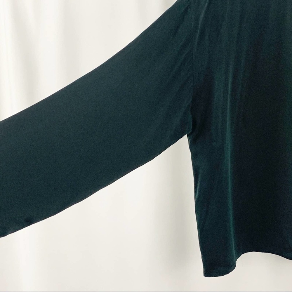 Eileen Fisher 100% Silk Black Blouse L - Picture 5 of 6